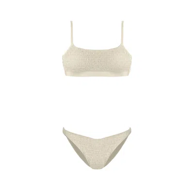 Movom Women's White Yalu Smock Bandeau Bikini