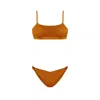 Movom Women's Yellow / Orange Freya Smock Bandeau Bikini In Yellow/orange