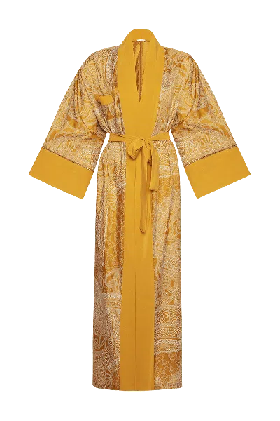 Movom Women's Yellow / Orange Johona Kimono In Yellow/orange
