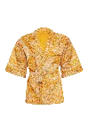 Movom Women's Yellow / Orange Johona Pajama Style Shirt In Yellow/orange