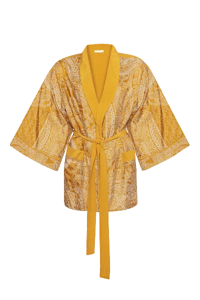 Movom Women's Yellow / Orange Johona Robe In Yellow/orange