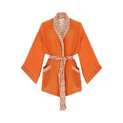 Movom Women's Yellow / Orange Rory Robe In Yellow/orange