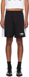 MOWALOLA BLACK & WHITE SUCKER SHORTS