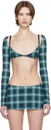Mowalola Blue Miss Sixty Edition Y2k Style Top In Blue