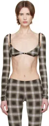 Mowalola Brown Miss Sixty Edition Y2k Style Top In Brown