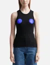 Mowalola Circles Tank Top In Black