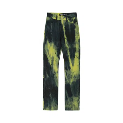 Pre-owned Mowalola Denim Base Jeans 'acid Green' | Women's Size Xs