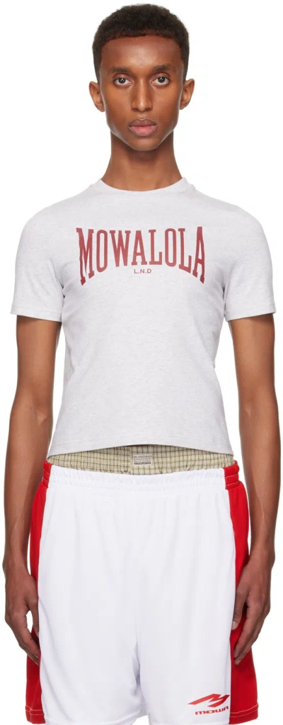 Mowalola Grey Sweat Tea T-shirt In Grey