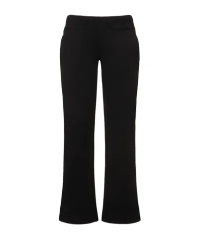 Mowalola Logo Print Cotton Jersey Sweatpants In Black