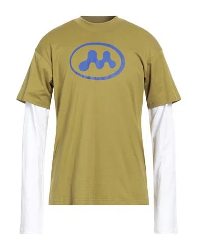 Mowalola Man T-shirt Military Green Size S Cotton