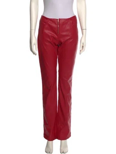 Pre-owned Mowalola Straight Leg Pants In Red