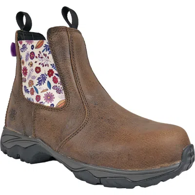 Moxie Trades Moxie Angel Distressed Womens Composite Toe Work Shoe In Brown