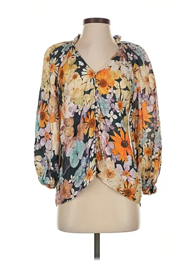 Pre-owned Moxy Collective For Maeve 3/4 Sleeve Blouse In Orange