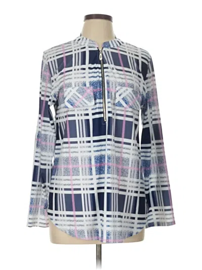 Pre-owned Moyabo Long Sleeve Blouse In Blue
