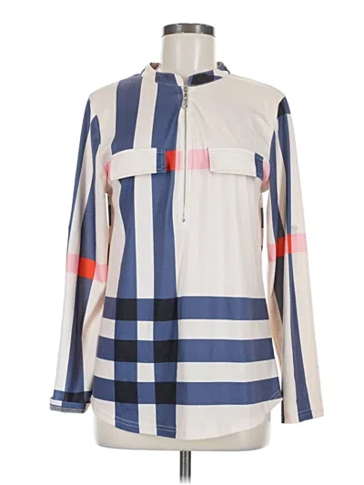 Pre-owned Moyabo Long Sleeve Polo Shirt In Blue