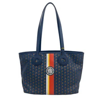 Pre-owned Moynat Badge Ribbon In Blue/brown