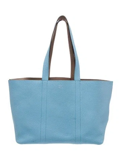 Pre-owned Moynat Calfskin Duo Reversible In Blue