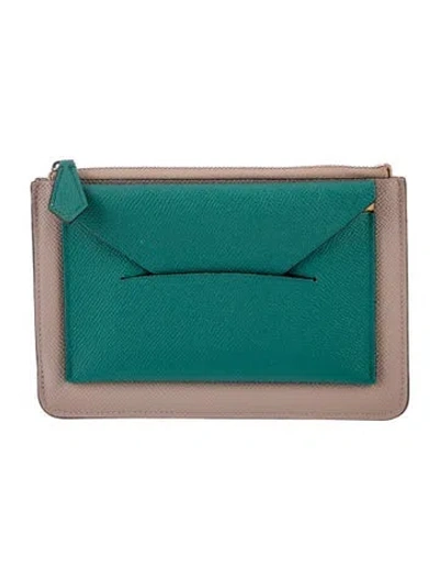 Pre-owned Moynat Calfskin Enveloppe In Multi