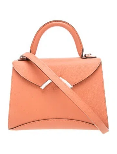 Pre-owned Moynat Calfskin Gabrielle Bb In Orange