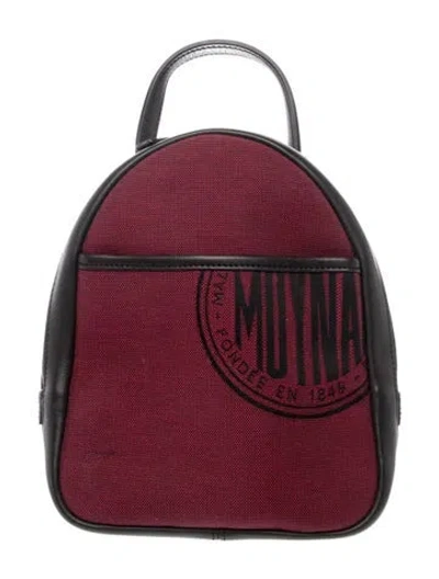 Pre-owned Moynat Leather Backpack In Burgundy