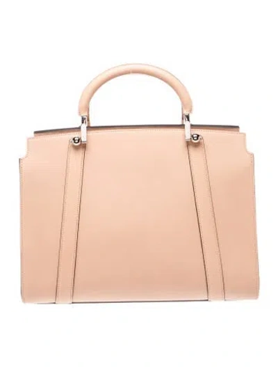 Pre-owned Moynat Leather Ballerine Bag In Pink