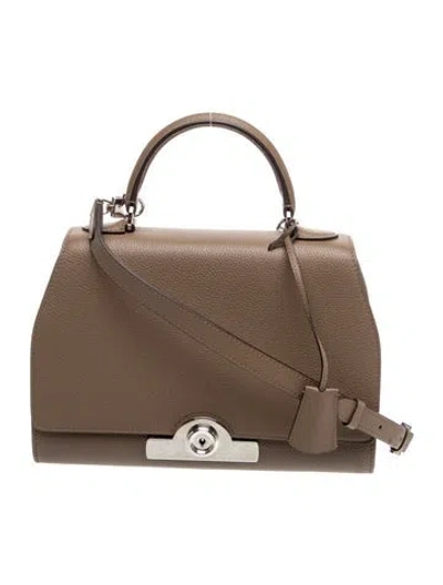 Pre-owned Moynat Leather Blush Rejane In Brown/neutrals