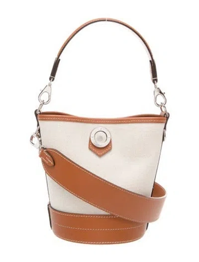Pre-owned Moynat Leather Bucket Bag In Neutral