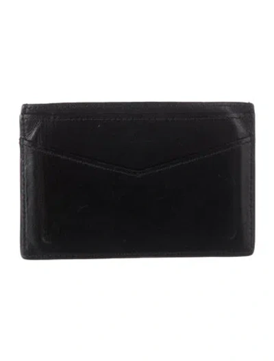 Pre-owned Moynat Leather Card Holder In Black