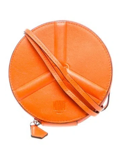 Pre-owned Moynat Leather Crossbody Bag In Orange