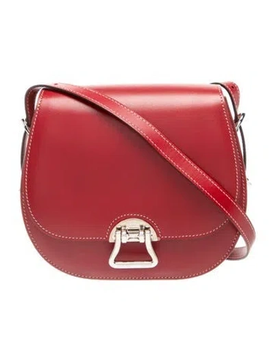 Pre-owned Moynat Leather Crossbody Bag In Red