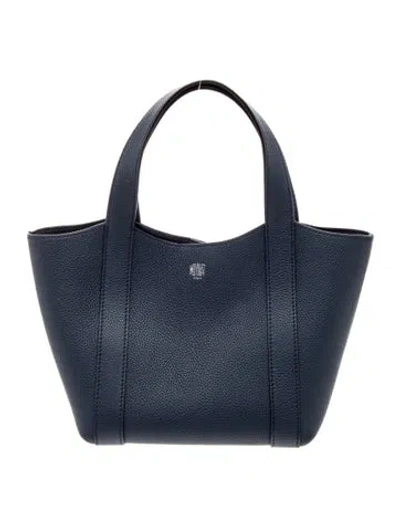 Pre-owned Moynat Leather Duo Cabas In Blue