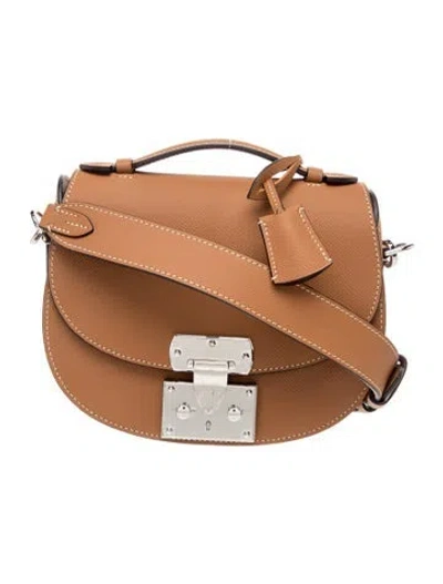 Pre-owned Moynat Leather Flori Pm In Brown