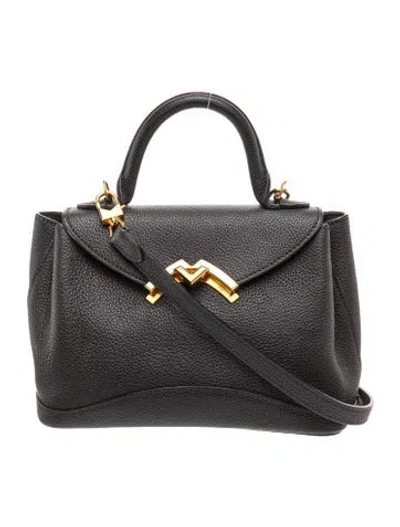 Pre-owned Moynat Leather Gabby Bb In Black