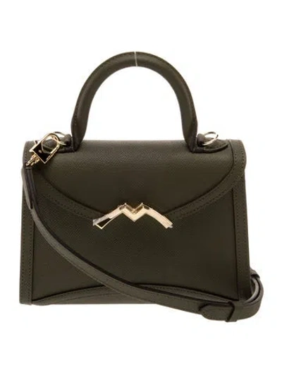 Pre-owned Moynat Leather Gabrielle Pm In Green