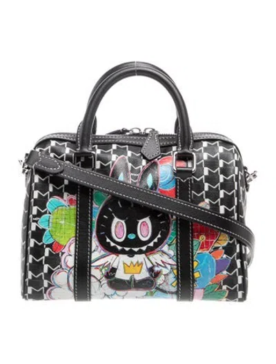 Pre-owned Moynat Leather Kasing Lung Labubu Mini In Black/silver