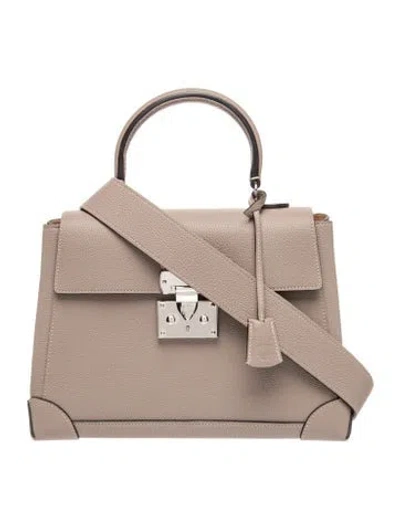 Pre-owned Moynat Leather Le Limousine Pm In Neutrals