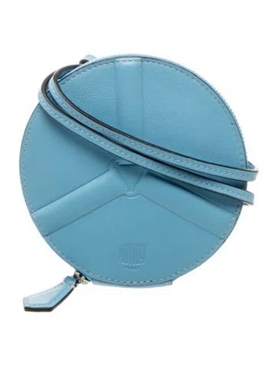 Pre-owned Moynat Leather Leather Coin Purse In Blue