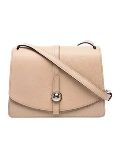 Pre-owned Moynat Leather Madeleine In Neutral