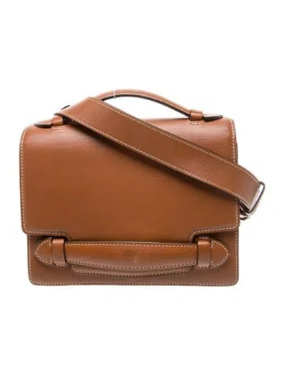 Pre-owned Moynat Leather Malle In Brown