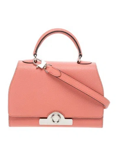 Pre-owned Moynat Leather Rejane Bb In Pink