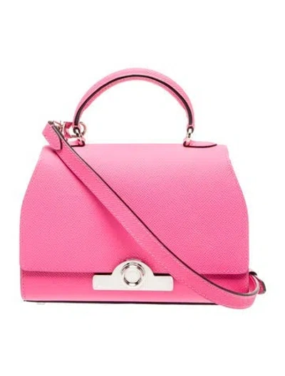 Pre-owned Moynat Leather Rejane Bb In Pink