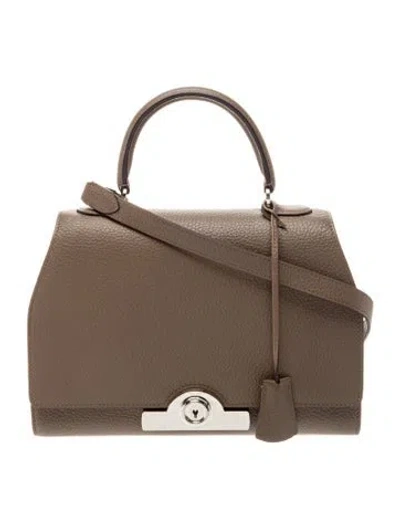 Pre-owned Moynat Leather Rejane Pm In Brown