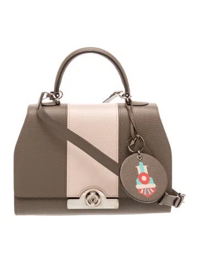 Pre-owned Moynat Leather Réjane "ruban" Pm In Brown