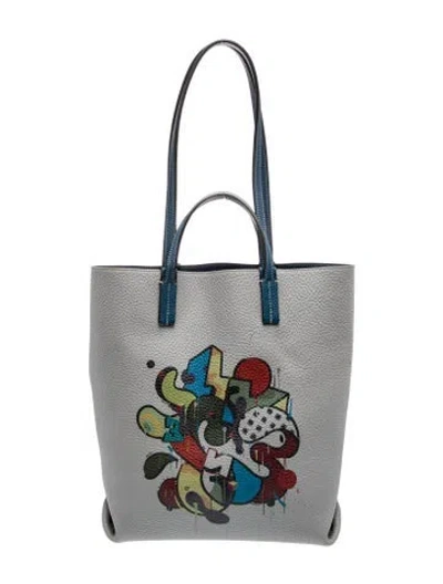 Pre-owned Moynat Leather Reversible Quattro In Gray