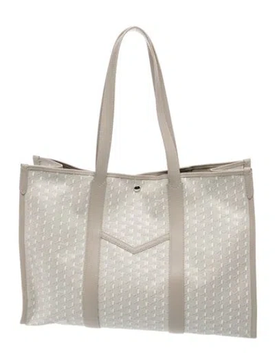 Pre-owned Moynat Leather Tote In White