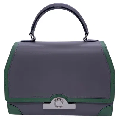 Pre-owned Moynat Limited Edition Bi-color Smooth Leather Réjane Top Handle Bag In Black