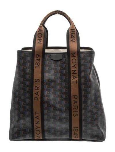 Pre-owned Moynat Monogram Tote In Brown