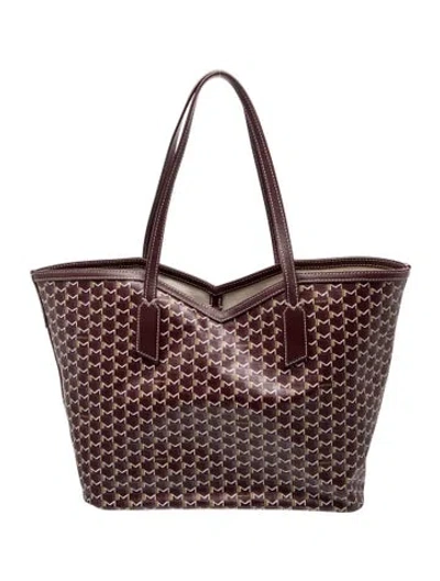 Pre-owned Moynat Tote In Burgundy