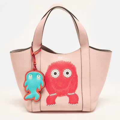 Pre-owned Moynat X Kazumasa Nagai Duo Bb Light Pink Leather Tote