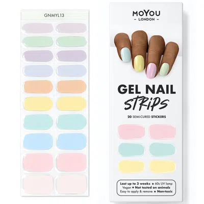 Moyou London Moyou Gel Nail Strip - Glitters (various Options) - Pastel Sweets In Pastel Sweets